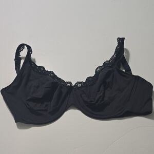 SKIMS Black Lace Detail Bra Unlined